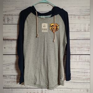 PINK Victoria’s Secret NFL Chicago Bears Hooded Raglan Top XS NWT Oversized